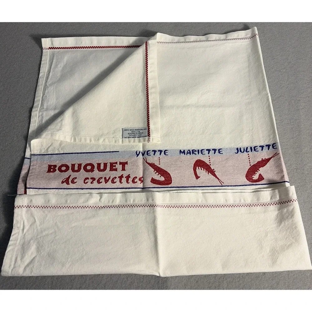 NWOT Williams & Sonoma 2 Cotton Tea Towels Made In France Bouquet De Czevettes
